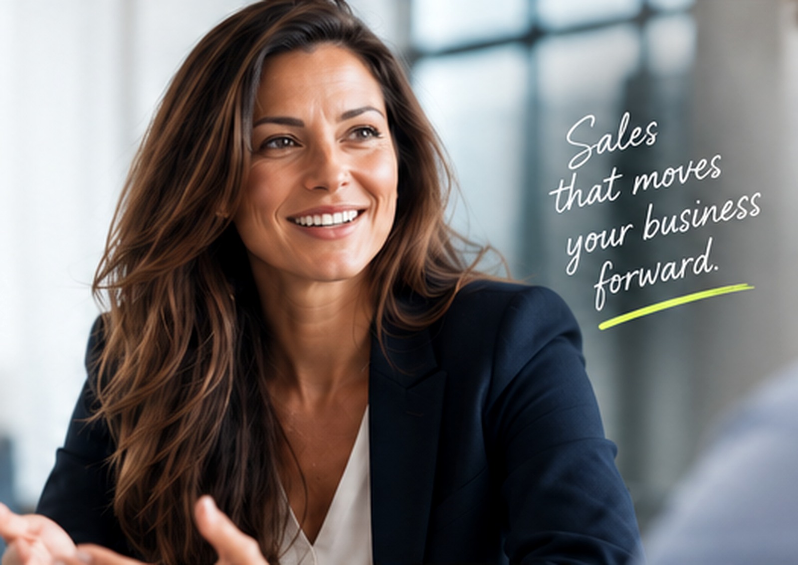 Business leaders in a sales strategy conversation